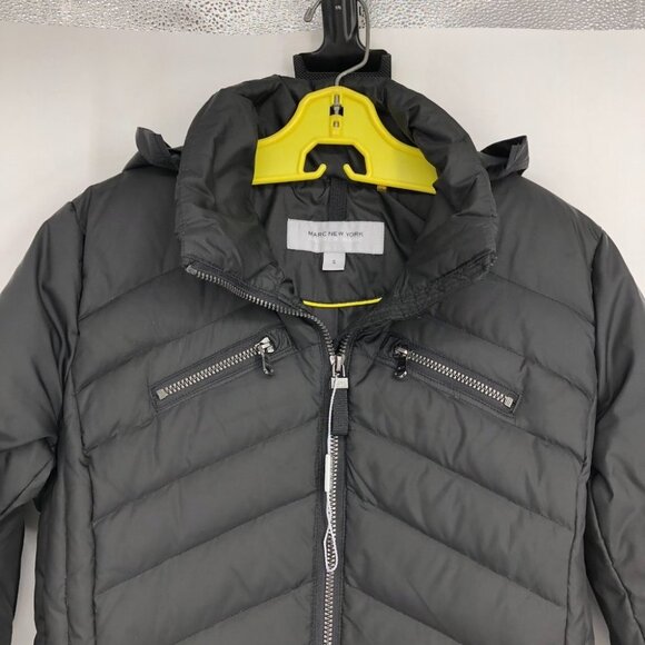 Marc New York Andrew Marc Black Fitted Down  Puffer Jacket size SP - Picture 6 of 15